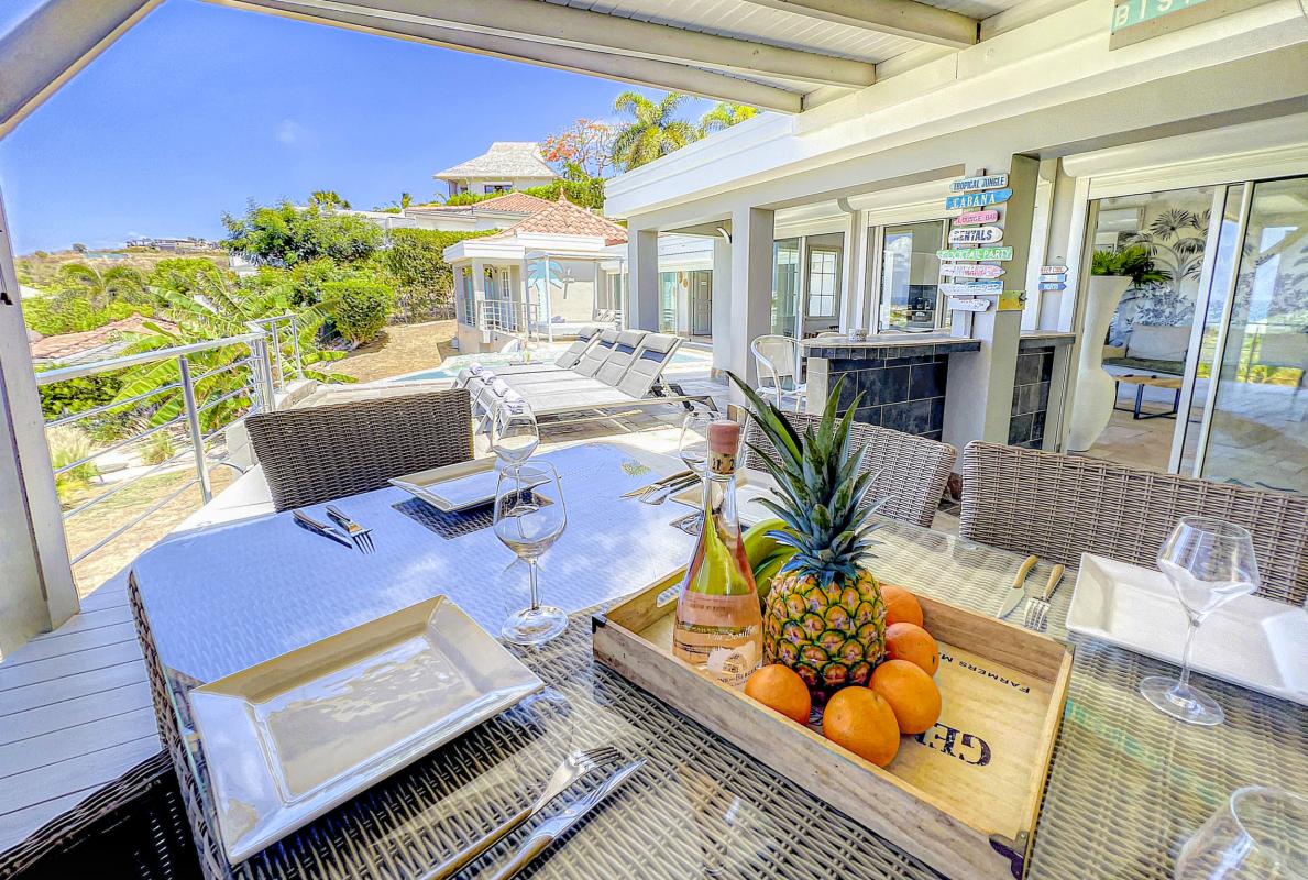 Location villa à la Baie Orientale Saint Martin_ Table extérieur - 4
